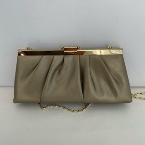 Gunne Sax Elegant Bronze Clutch Evening Purse